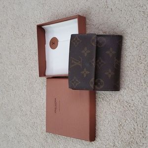 Authentic Louis Vuitton Vintage Portefuille Elise Brown Monogram Wallet